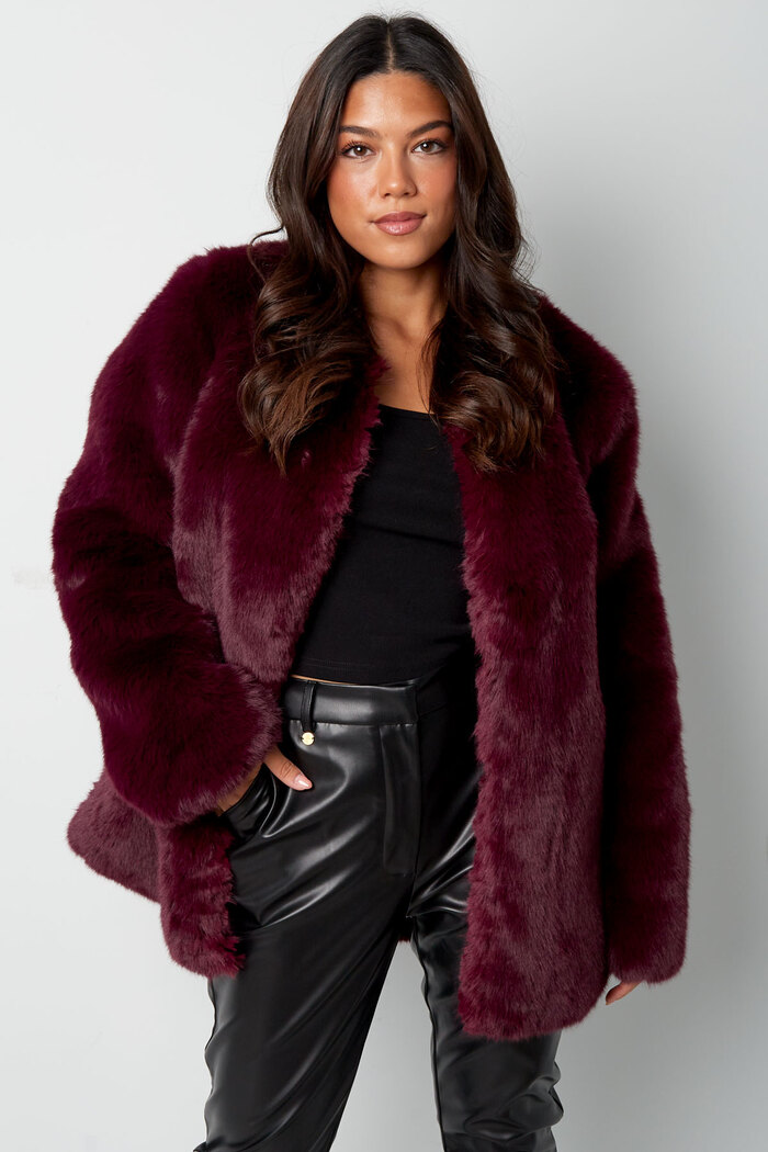 Faux fur coat - purple Picture3